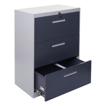 (103x76x46cm grau-dunkelgrau) Hängeregisterschrank MCW-A10, Aktenschrank Büroschrank Stahlschrank, A4 abschließbar