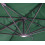 (verde con base) Ombrellone parasole decentrato MCW-A96 3x3m 5