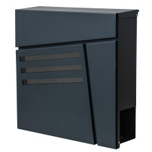 Briefkasten MCW-B28, Wandbriefkasten Postkasten Zeitungsfach, pulverbeschichtet