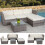 Poly-Rattan-Garnitur MCW-D28, Gartengarnitur Sofa Set 2