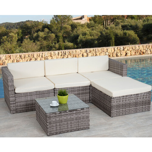 Poly-Rattan-Garnitur MCW-D28, Gartengarnitur Sofa Set 2