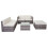 Poly-Rattan-Garnitur MCW-D24, Garten-/Lounge-Set Sofa 1