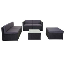 Poly-Rattan-Garnitur MCW-D24, Garten-/Lounge-Set Sofa