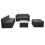 Poly-Rattan-Garnitur MCW-D24, Garten-/Lounge-Set Sofa 1