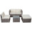 Poly-Rattan-Garnitur MCW-D28, Gartengarnitur Sofa Set 4