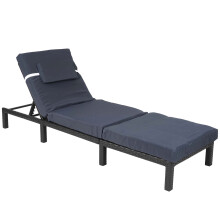 Poly-Rattan Sonnenliege MCW-A51, Relaxliege Gartenliege Liege