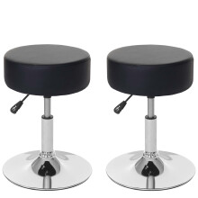 2er-Set Hocker MCW-C22, Sitzhocker Schminkhocker, höhenverstellbar Ø 35cm