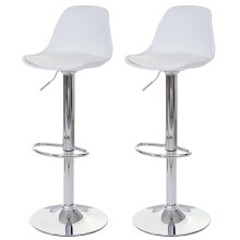2er-Set Barhocker MCW-B14, Tresenhocker Barstuhl Drehhocker, Kunstleder