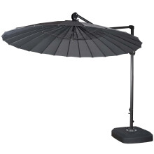 Ampelschirm MCW-A34, Sonnenschirm mit Ständer/Schutzhülle, drehbar rollbar Ø 2,8m Polyester Alu/Stahl 25kg