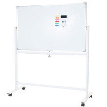 Whiteboard MCW-C85, Magnettafel Memoboard Pinnwand, mobil rollbar inkl. Zubehör