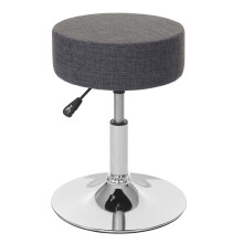 Hocker MCW-C22, Sitzhocker Schminkhocker, höhenverstellbar Ø 35cm