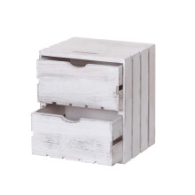 Kommode MCW-C62, Schubladenkommode Holzkiste, Shabby-Look Vintage, 2 Schubladen 36x32x26cm