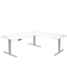 Eck-Schreibtisch MCW-D40, Bürotisch Computertisch elektrisch höhenverstellbar 178x178cm 84kg MVG