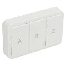 Smart Scene Button Fernbedienung 3-Gang ZigBee-Schalter, Weiß, ABS, 150mAh