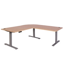 Eck-Schreibtisch MCW-D40, Computertisch elektrisch höhenverstellbar 178x178cm 84kg MVG