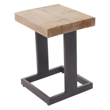 Blumenhocker MCW-A15, Blumenständer Pflanzentisch Holzhocker, Tanne Holz rustikal massiv MVG-zertifiziert 48x36x32cm