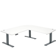Eck-Schreibtisch MCW-D40, Computertisch elektrisch höhenverstellbar 178x178cm 84kg MVG