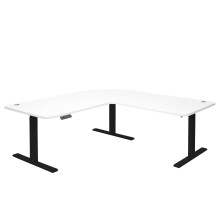 Eck-Schreibtisch MCW-D40, Bürotisch Computertisch elektrisch höhenverstellbar 178x178cm 84kg MVG