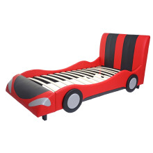 Bett MCW-E14, Auto Junge Kinderbett Jugendbett, Lattenrost Kunstleder Holz 190x100cm