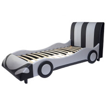Bett MCW-E14, Auto Junge Kinderbett Jugendbett, Lattenrost Kunstleder Holz 190x100cm