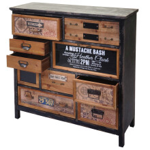 Apotheker-Schrank MCW-A43, Kommode, Tanne Holz massiv Vintage Shabby-Look 90x90x32cm