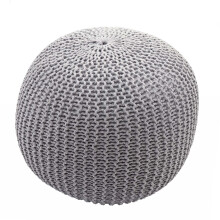 Pouf MCW-E16, Strickhocker Sitzhocker Strickpouf, Strickoptik 40x50cm