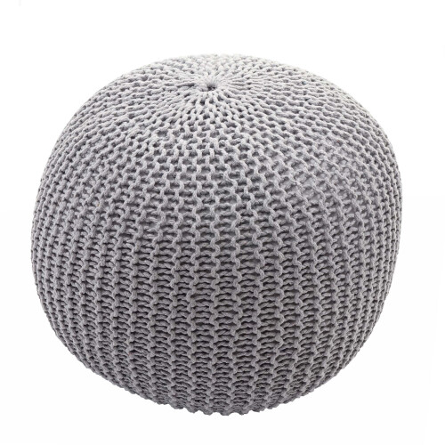 Pouf MCW-E16, Strickhocker Sitzhocker Strickpouf, Strickoptik 40x50cm