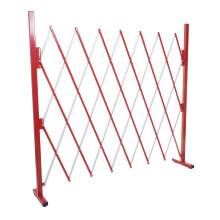 Barrera de seguridad MCW-B34, valla extensible tipo tijera, aluminio rojo y blanco