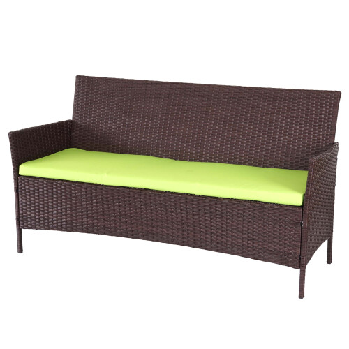 3-Sitzer Poly-Rattan Gartenbank Hamar, Sitzbank