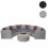 Poly-Rattan Garnitur rund MCW-E17, Garten-Set Sitzgruppe 9
