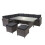 Poly-Rattan-Garnitur MCW-A29, Gartengarnitur Sitzgruppe Lounge-Esstisch-Set Sofa 1