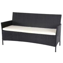 3-Sitzer Poly-Rattan Gartenbank Hamar, Sitzbank