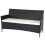 3-Sitzer Poly-Rattan Gartenbank Hamar, Sitzbank 1
