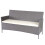 3-Sitzer Poly-Rattan Gartenbank Hamar, Sitzbank 1