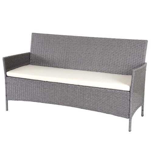 3-Sitzer Poly-Rattan Gartenbank Hamar, Sitzbank