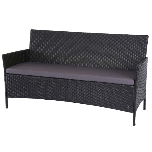 3-Sitzer Poly-Rattan Gartenbank Hamar, Sitzbank