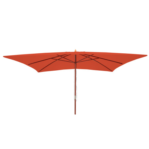 Sonnenschirm Lissabon, Gartenschirm Marktschirm, 3x4m Polyester/Holz 6kg