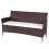 3-Sitzer Poly-Rattan Gartenbank Hamar, Sitzbank 1