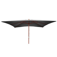 (antracite) Ombrellone giardino spiaggia N83 Florida 3x4m poliestere