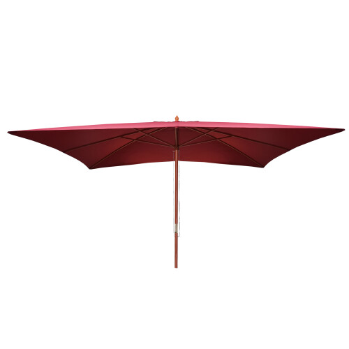 Sonnenschirm Lissabon, Gartenschirm Marktschirm, 3x4m Polyester/Holz 6kg