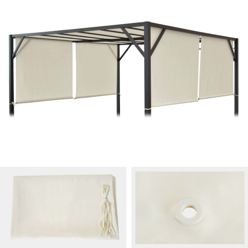 Ersatzbezug für Dach Pergola Pavillon Beja 3x4m 1