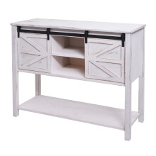 Kommode MCW-D57, Schiebetürenschrank Sideboard Schrank, Shabby-Look Vintage 81x102x34cm
