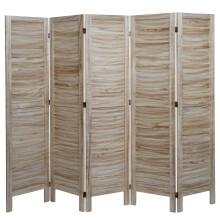 Paravent MCW-G30, Trennwand Sichtschutz Raumteiler, Shabby-Look 170x200cm