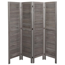 Paravent MCW-G30, Trennwand Sichtschutz Raumteiler, Shabby-Look 170x162cm