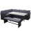 Poly-Rattan-Garnitur MCW-A29, Gartengarnitur Sitzgruppe Lounge-Esstisch-Set, schwarz 1