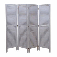Paravent MCW-G30, Trennwand Sichtschutz Raumteiler, Shabby-Look 170x162cm