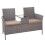 Poly-Rattan Banc avec table MCW-E24 1