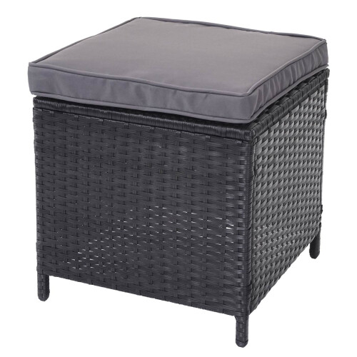 Poly-Rattan-Garnitur MCW-A29, Gartengarnitur Sitzgruppe Lounge-Esstisch-Set, schwarz 2