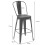 Tabouret de bar MCW-A73, assise en bois incluse 2
