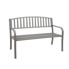 Gartenbank MCW-F43, Bank Parkbank Sitzbank, 2-Sitzer pulverbeschichteter Stahl